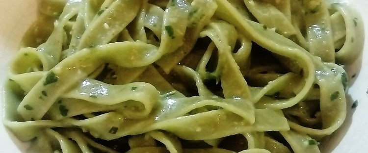 James Bond food tagliatetti verdi