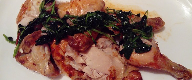 James Bond food chicken watercress