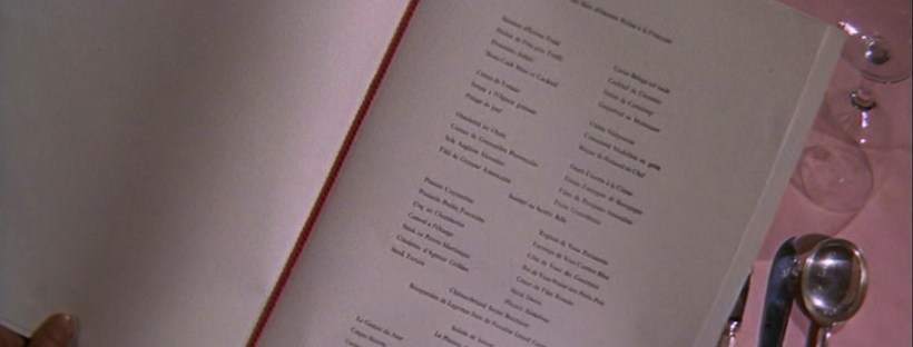 James Bond food Thunderball menu