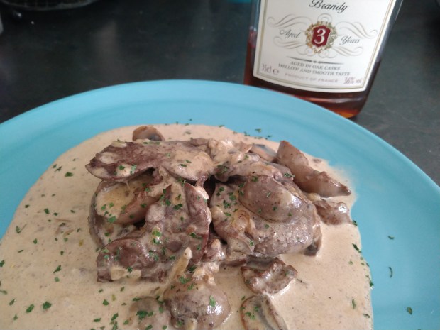 James Bond food flambeed kidneys